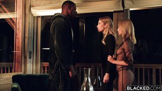 Black BBC Crazy Spies Bella Spark And Kelly Collins Share Jason Luv's Cock