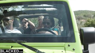 Black Sexy Blonde Venera gets DPed by 2 huge BBCs