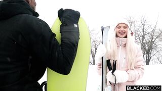 Black Tiny Bratty Blonde Ashby Winter Gets Her tight Pussy Filled Up