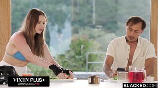 Black Curvy Natural Babe Amalia Davis Sneaks Away To Fuck Her BBC Crush