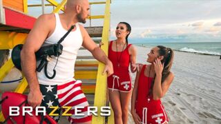 Lifeguards Kylie Rocket And MacKenzie Mace Take Turns Getting Their Wet Pussies Pounded By JMac - Sexy