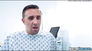 Horny Blonde Doctor gets Cock