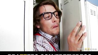Pantie sniffer gets caught in the girl's locker room